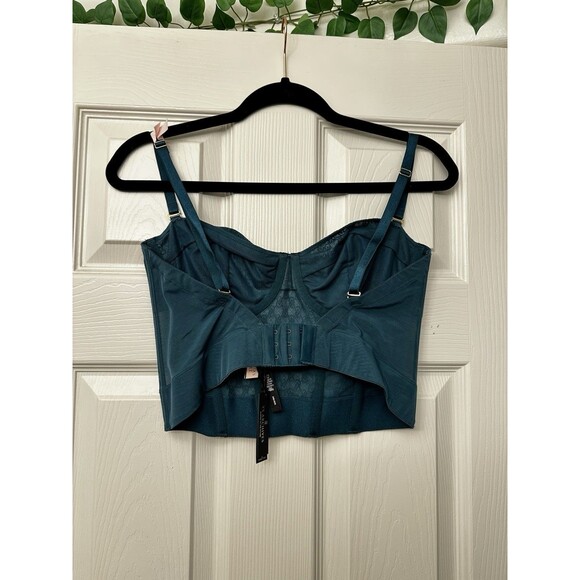 Victoria's Secret Corset Top Green Bustier Women’s Size 34D Removable Straps NWT - Picture 6 of 14